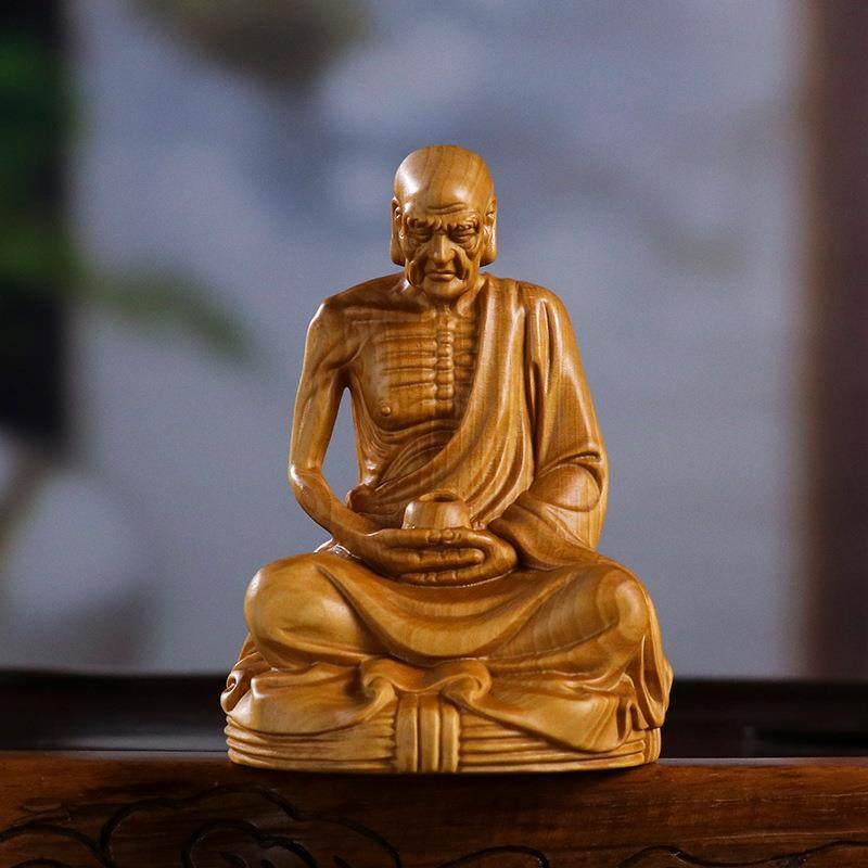 黄杨木雕修行罗汉手把件佛像摆件木质雕刻工艺品家居饰品收藏把玩,家居饰品,根雕,淘宝优惠券,粉丝福利购,淘宝优惠卷