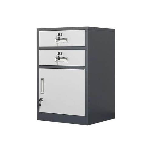 文件柜办公室档案资料柜铁皮矮柜储物柜桌下抽屉收纳柜带锁小柜子