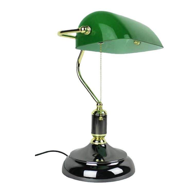复古台灯怀旧美式书房桌工作阅读绿色卧室床头灯时尚客厅创意简约