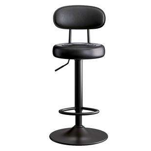 吧台椅高脚凳子前台接待台椅子收银员靠背家用简约升降吧转椅极简