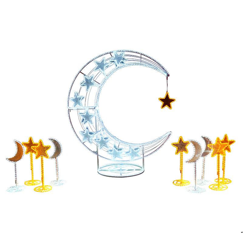 led月亮造型灯led星星月亮灯led游乐场灯光秀led大月亮造型灯夜光