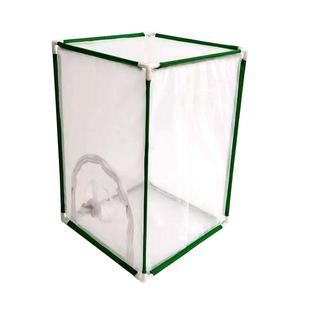 户外昆虫饲养笼栖息笼带套筒加开门纤维杆绿植防蚊笼大号网笼