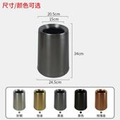 高颜值双层不锈钢垃圾桶家用商用客厅轻奢卧室房间酒店客房卫生桶