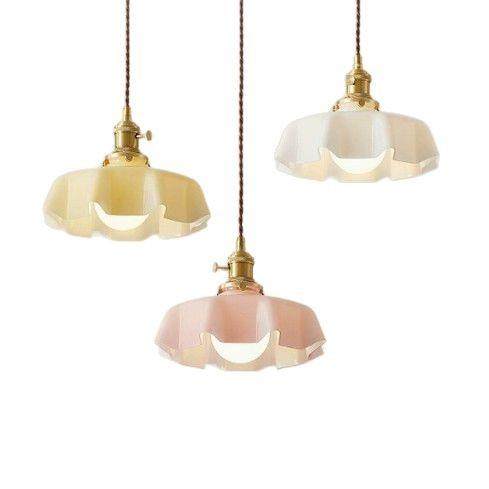 法式奶油风玻璃吊灯复古网红灯具灯饰烂漫卧室床头吊灯单头led,家装灯饰光源,智能吊灯,淘宝优惠券,粉丝福利购,淘宝优惠卷