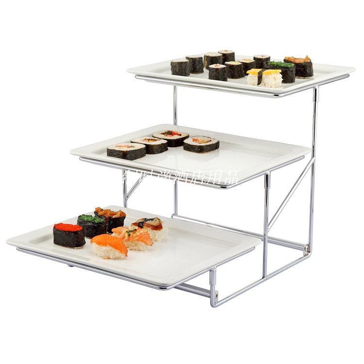 IR7三层助餐展示盘水果点面包蛋糕心蛋挞酒店餐F75HM8S6厅食物自