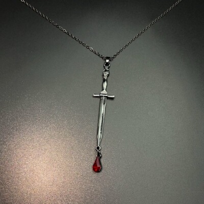 Vintage古着 Red water droplets项链