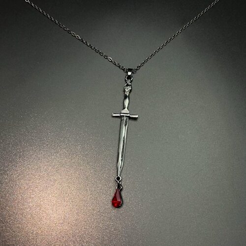 Vintage古着 Red water droplets项链