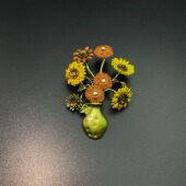 Gogh Vintage古着 Van Sunflowers胸针