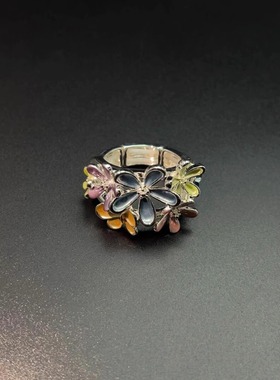 Vintage古着 Oil-dropping daisy戒指