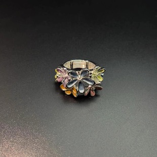 Vintage古着 Oil-dropping daisy戒指