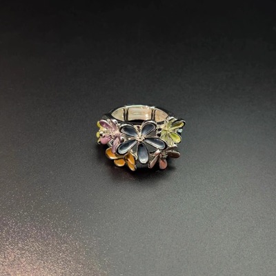 Vintage古着 Oil-dropping daisy戒指