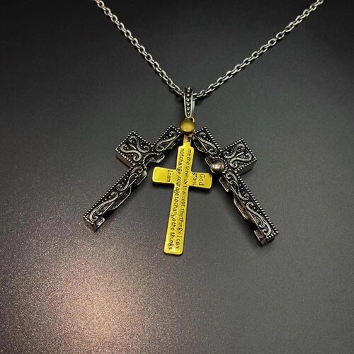 Vintage古着 Iris cross open项链