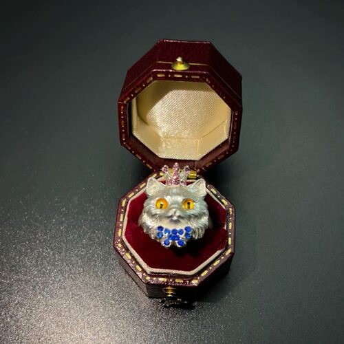 Vintage古着 Crowned Feline戒指