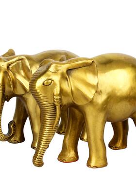 铜大象摆件铜象象吸水象一对宅店铺开业礼品礼物