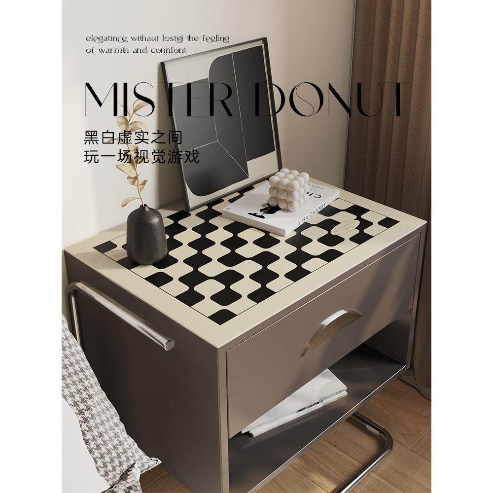 范典定制黑白棋盘格床头柜垫皮革垫一次性桌垫家用小柜防尘咖啡桌,居家布艺,桌布,淘宝优惠券,粉丝福利购,淘宝优惠卷