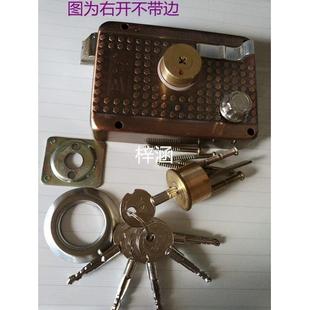 铜芯外装门锁老式铁门防盗门锁十字钥匙锁老式大门锁木门锁包邮