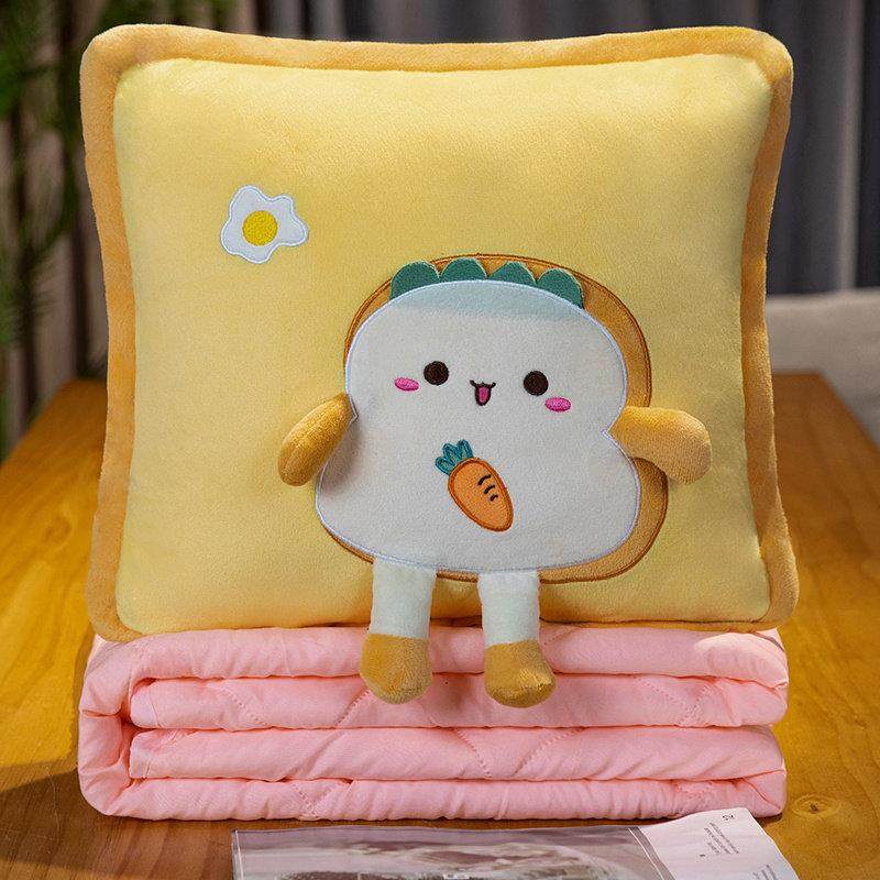 吐司抱枕被子两用办公室折叠午睡毯子二合一加厚枕头汽车载靠垫背,居家布艺,抱枕被,淘宝优惠券,粉丝福利购,淘宝优惠卷