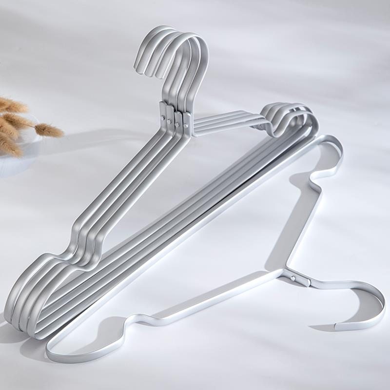 太空铝衣架家用卧室衣柜挂衣架防滑无痕铝合金实心晾衣撑凉衣架子