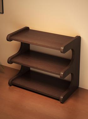 实木茶桌台面茶杯架子茶具收纳置物架小型博古架茶叶茶壶展示摆放