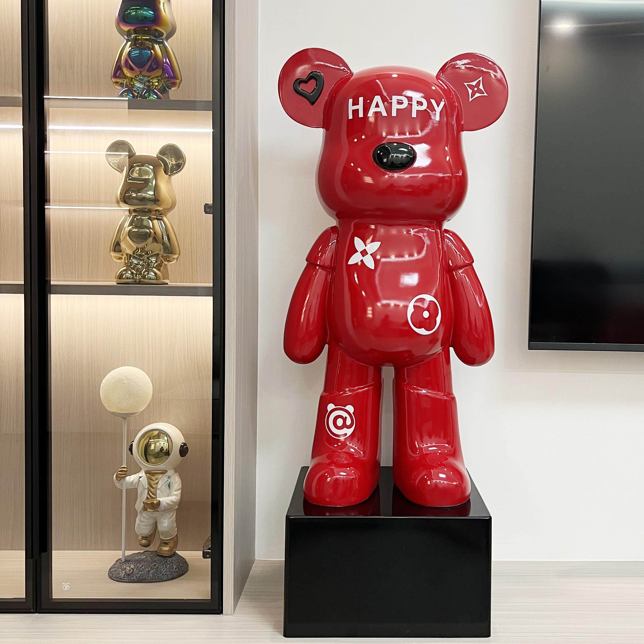 创意爱心熊客厅落地大型摆件卡通存钱罐轻奢电视柜沙发旁装饰礼物,家居饰品,装饰摆件,淘宝优惠券,粉丝福利购,淘宝优惠卷