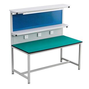 防静电工作台实验室无尘操作桌带挂板五金台车间检验台加厚装配桌