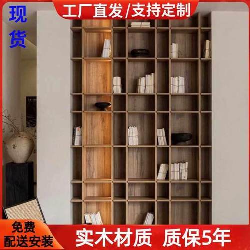 北欧烤漆书柜置物架展示架书架实木落地储物架现代简约壁挂柜包邮