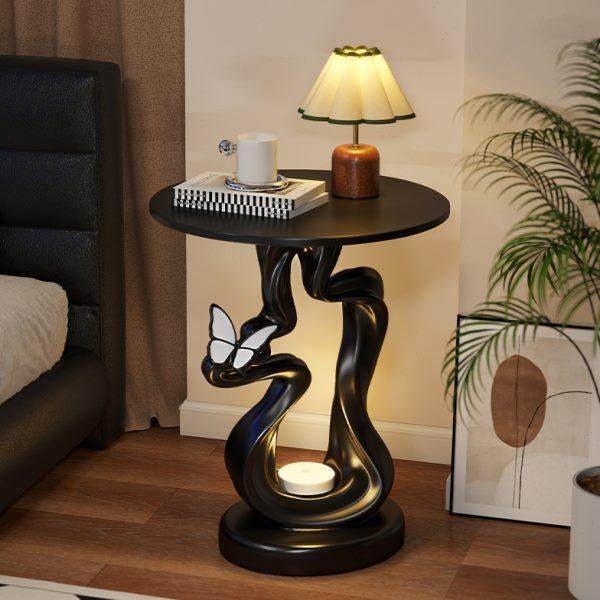 品轻奢边玄关装饰中旁电视柜高级艺术客厅摆件落地沙发大型古风感