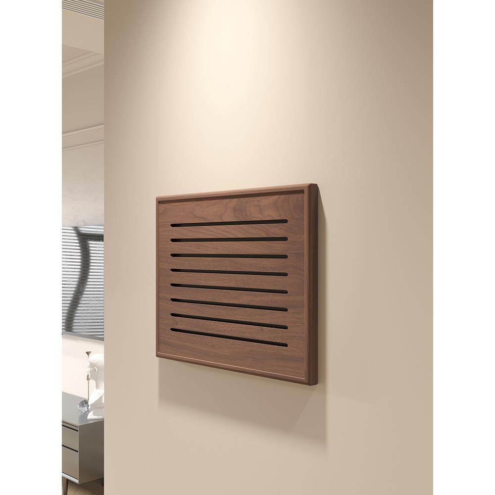 黑胡桃实木弱电箱遮挡装饰盖板免打孔电表箱画多媒体网线盒遮挡箱