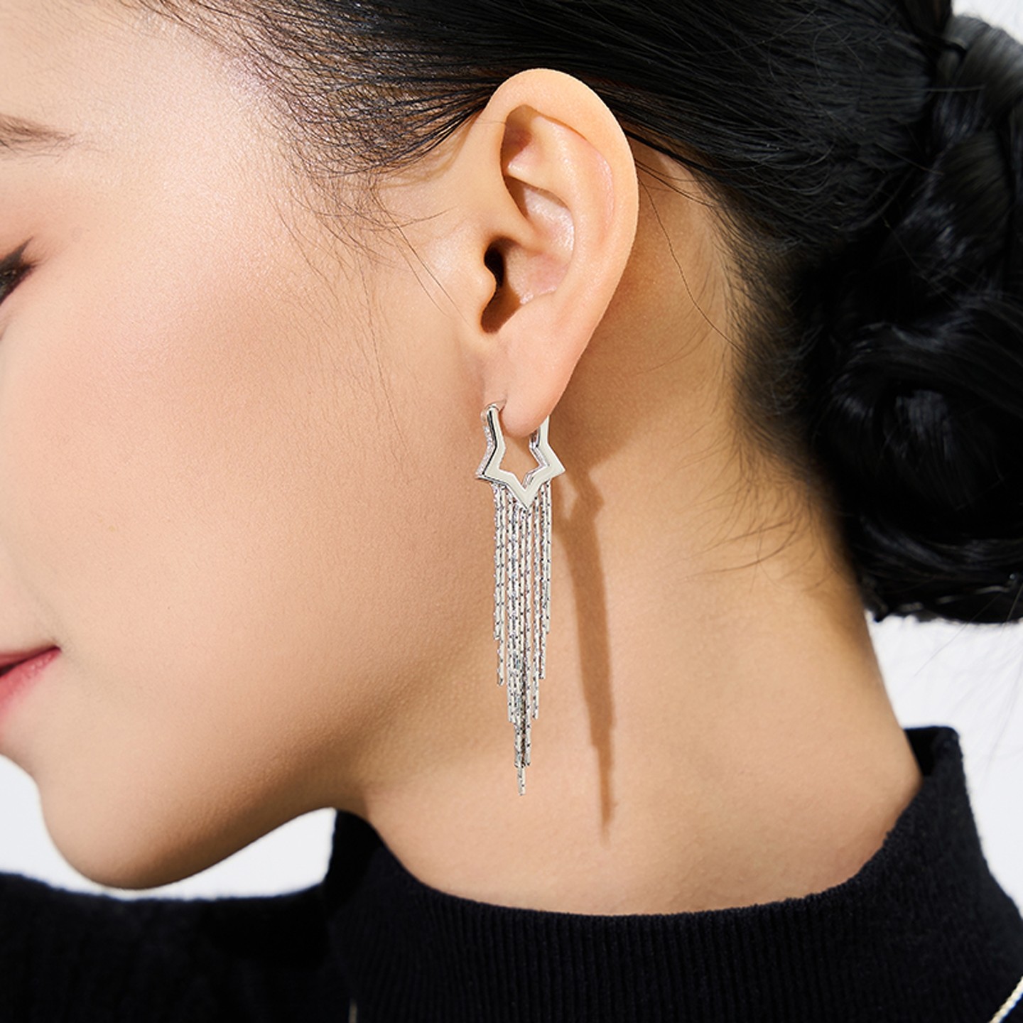 925纯银耳环【星星流苏耳饰】时尚精致百搭高级感气质新品,饰品/流行首饰/时尚饰品新,银饰耳饰,淘宝优惠券,粉丝福利购,淘宝优惠卷