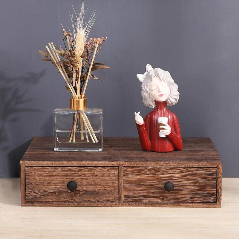 实木多层家用首饰收纳盒 桌面文具大容量整理盒 长方形办公室组合,收纳整理,桌面收纳盒,淘宝优惠券,粉丝福利购,淘宝优惠卷