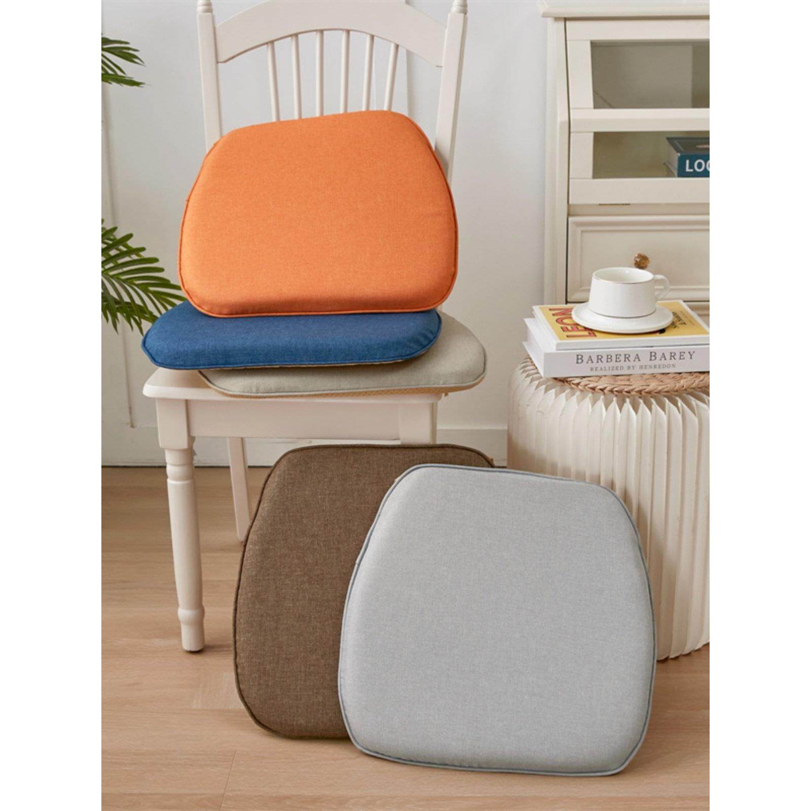 马蹄形坐垫记忆棉餐椅垫子纯色加厚椅子座垫四季通用办公室防滑垫