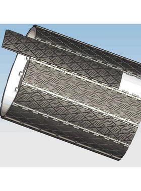 橡胶板插片输送机滚筒包皮151820厚阻燃耐磨辊焊接提升头轮菱形黑