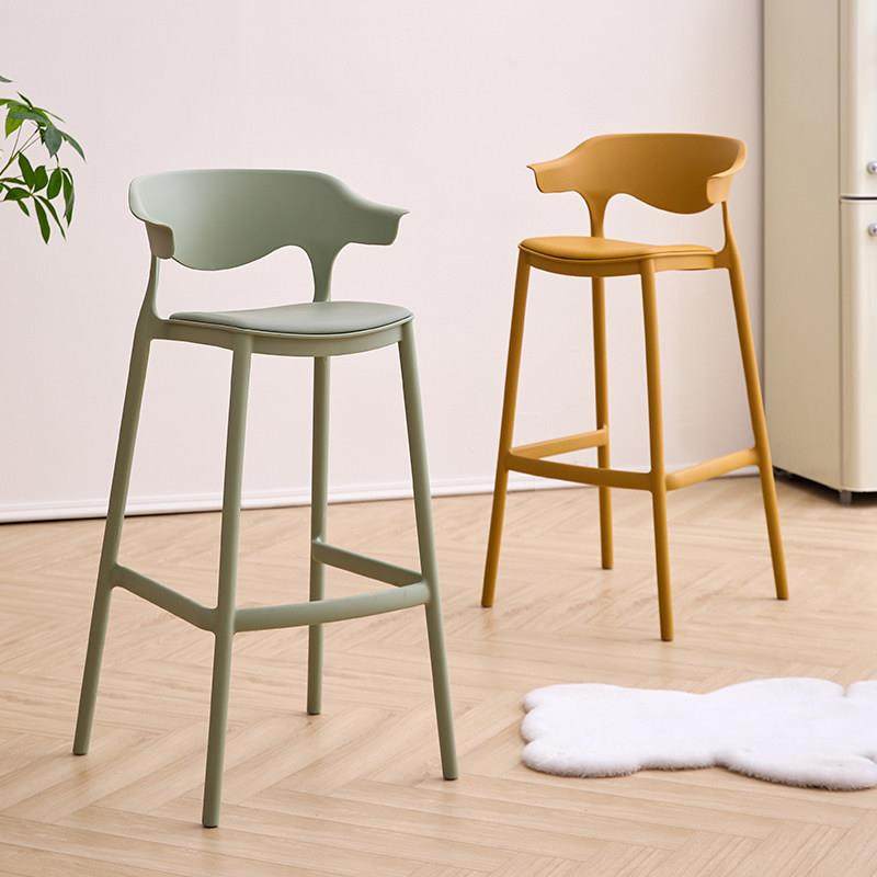 北欧家用塑料吧椅现代极简靠背吧台椅简约可叠放设计师网红高脚凳,住宅家具,高脚凳,淘宝优惠券,粉丝福利购,淘宝优惠卷