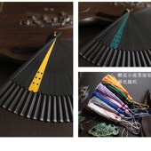 热销日式 和风扇竹柄折扇真丝扇女扇男扇易烊千玺扇子舞扇骨夹色