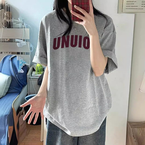 潮牌美式复古港风短袖T恤女夏季