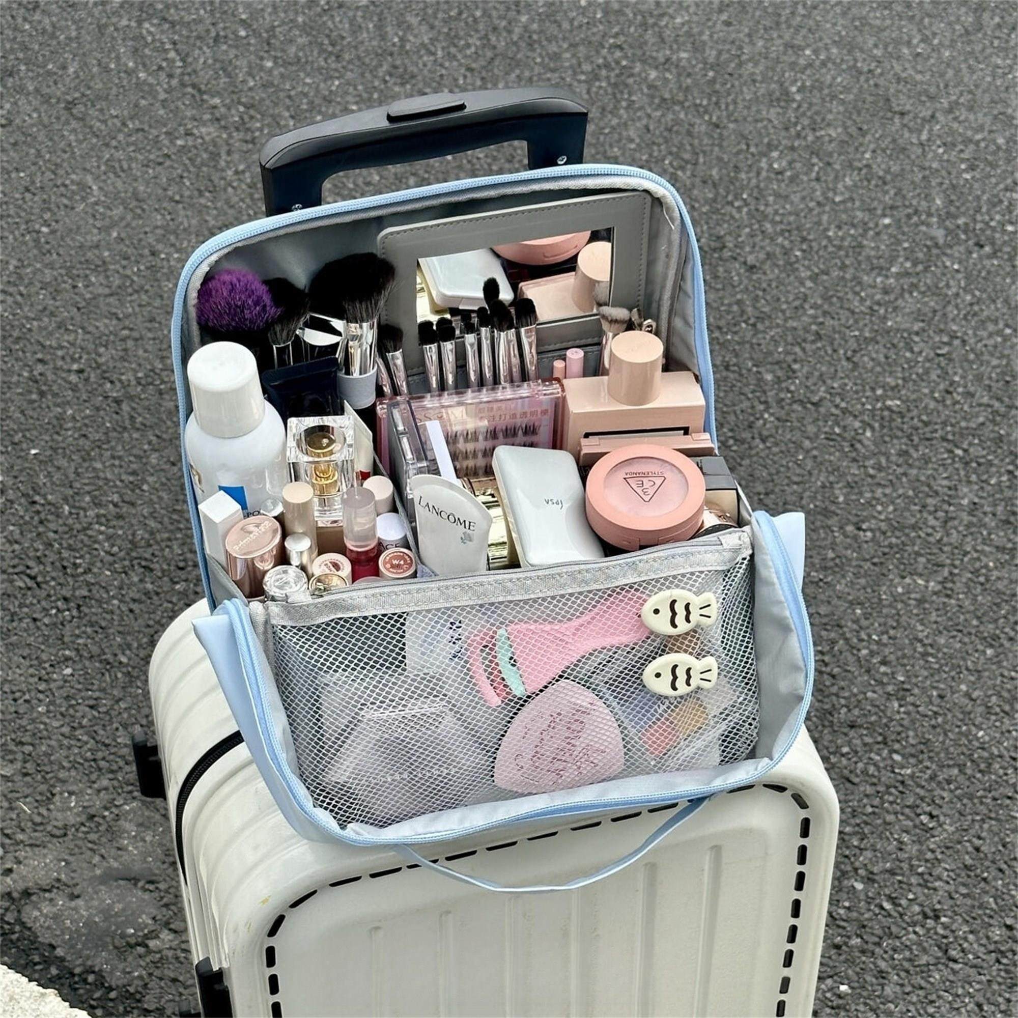 升！可立式化妆包级容量大便携式挂行李箱旅行手提分区收版纳包yf,收纳整理,化妆包,淘宝优惠券,粉丝福利购,淘宝优惠卷