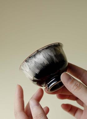 作工端轻奢里纯手茶杯家用日高RLW式极简风主人杯无极鎏银高档品