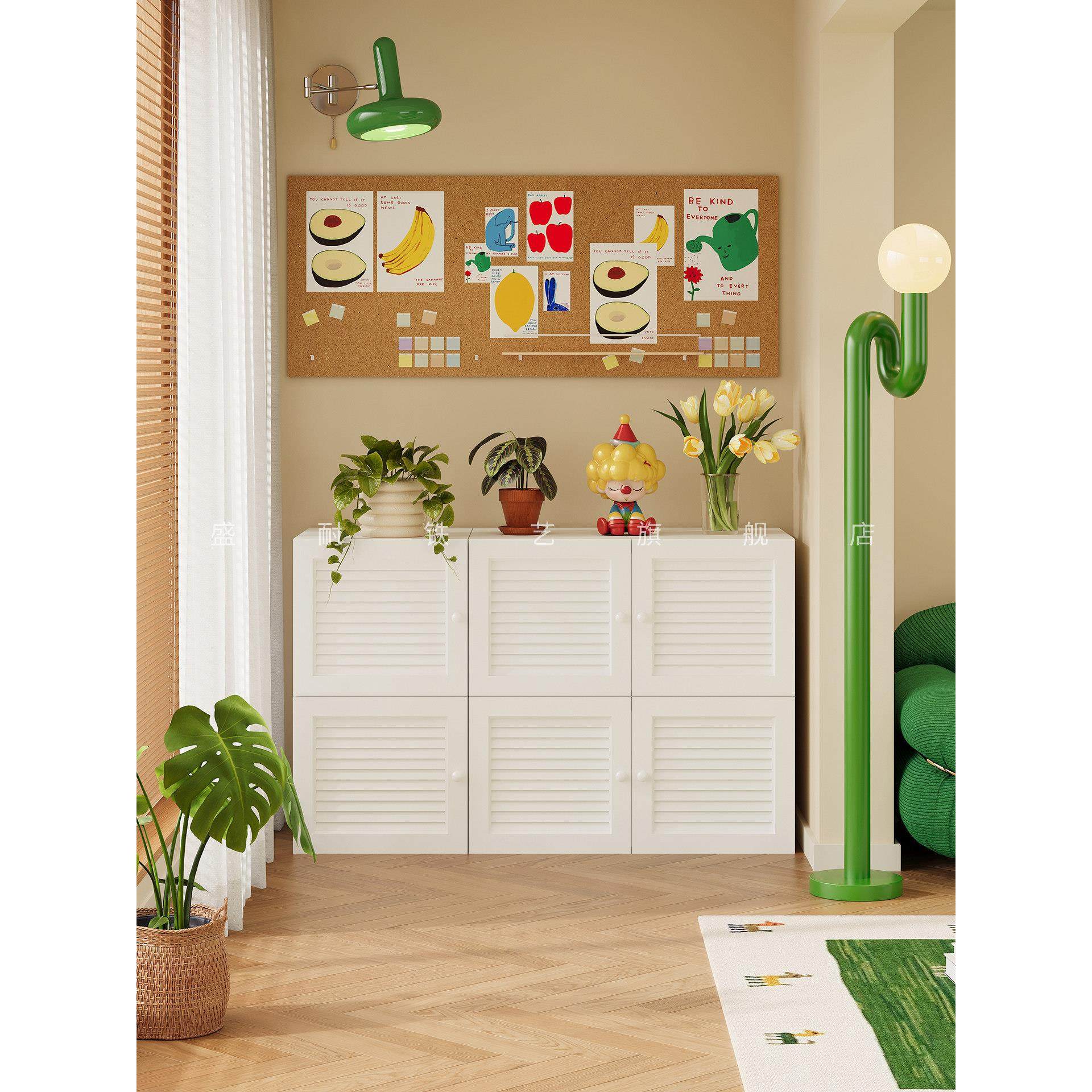 钢制物阳台靠一墙体储物柜大容量收杂物盛耐（住纳柜家用组合矮柜,住宅家具,阳台柜,淘宝优惠券,粉丝福利购,淘宝优惠卷