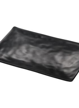 烧烤子盘1店0个装 胺DKS长方形商用塑料黑色创意特色餐密具火锅菜