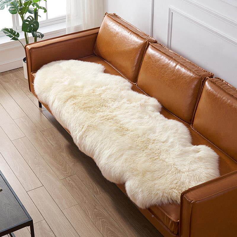 澳尊毛垫垫整张羊皮沙发坐垫STC冬季保加厚坐简羊约暖北欧羊毛沙