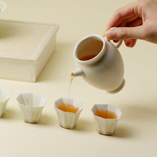 日式装窑青变芜青芜-马家用功夫茶具套整套盖碗茶组盘茶杯礼盒礼