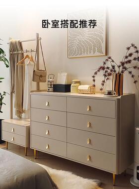 轻卧奢室16495落地转角衣帽架实床木床头柜一体用放衣床边尾家挂