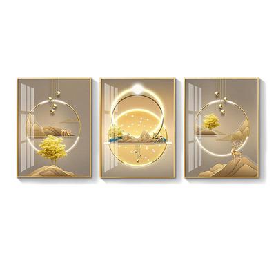 客福禄轻奢厅76022装水饰画沙发背景墙挂画现代简约山墙画壁画画