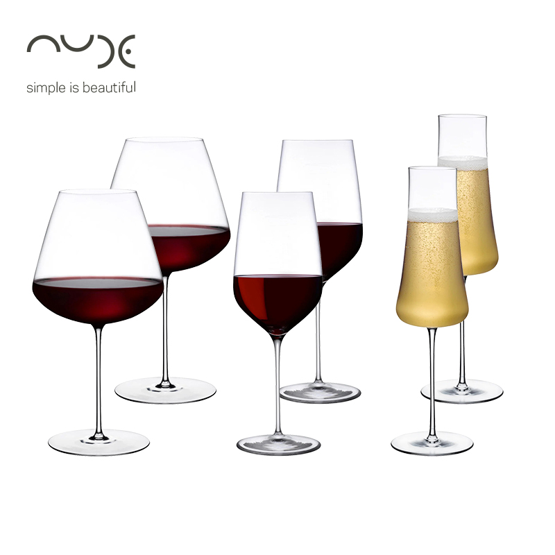 Nude进口zero火山杯红酒杯香槟杯水晶玻璃高脚杯轻奢高级感礼盒装