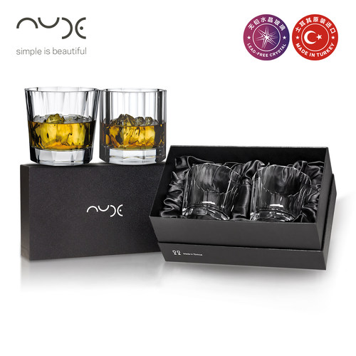 努德威士忌杯2只对杯4只礼盒套装