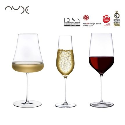 红点奖Nude进口zero火山杯红酒杯香槟杯水晶轻奢家用葡萄酒高脚杯