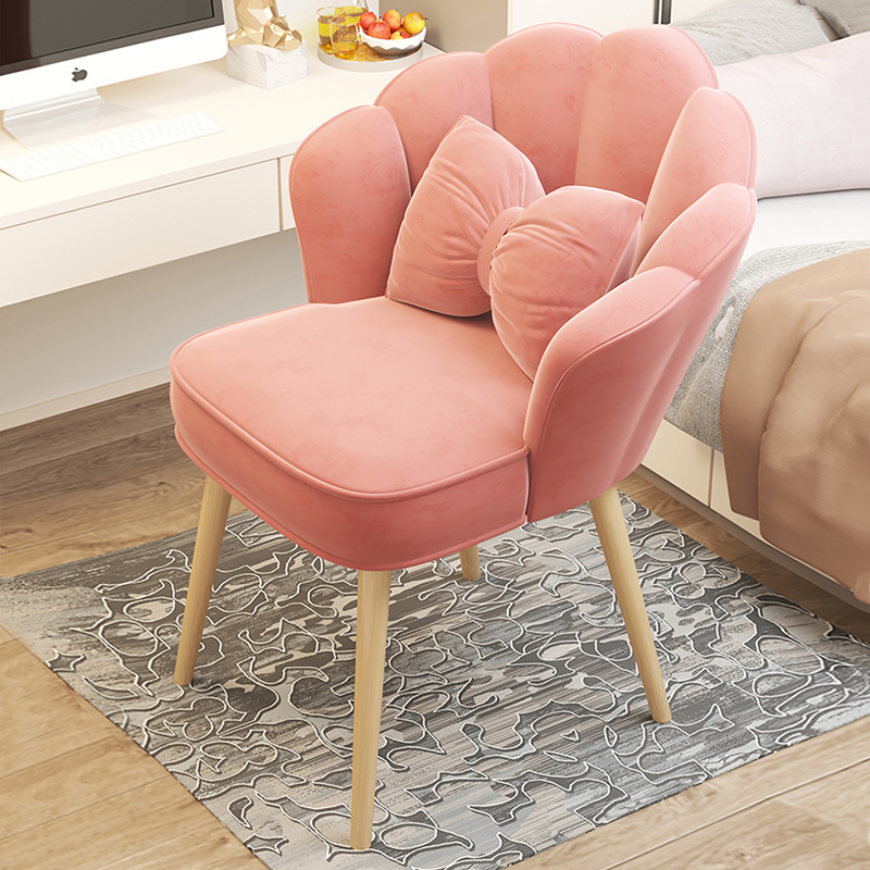 速发化妆椅家用生卧甲宿妆台凳子轻奢花瓣椅靠背梳舍电脑椅美室椅