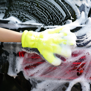 快速发货洗车手套大号双面加绒加厚冬天不伤N车漆汽车美容专用途