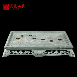 快速发货纯手工镂空雕刻庐山玉A七星床随葬丧葬高档骨灰盒垫板陪