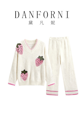 【花花推荐】黛凡妮半边绒套头家居服套装ZJ82585